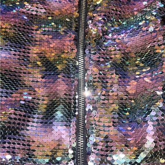 NWT Luluroe Stevie Bomber Jacket. Mermaid Sequins. Size 3x - Picture 4 of 5
